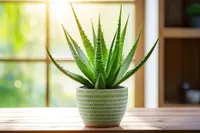 Aloe in the pot