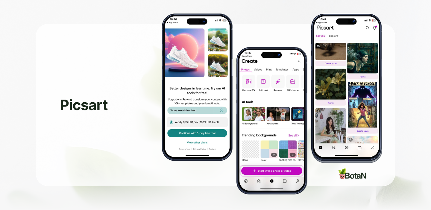 Best AI Apps for iPhone - Picsart