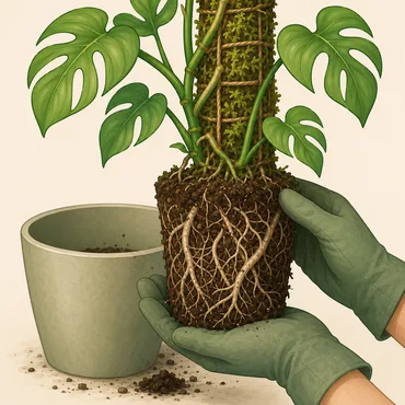 Check the Roots When Repotting