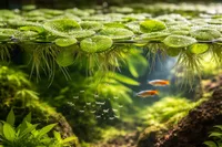 Water spangles (Salvinia minima) plant